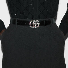 GG Marmont Belt With Crystal Buckle