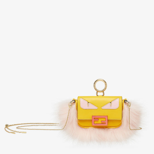 Nano Baguette Lunar New Year Yellow Leather Charm