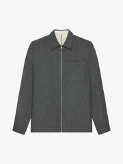 Zipped Shirt In Wool