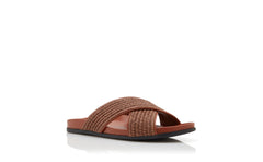 Chiltern Black Natural Weave Flat Sandals