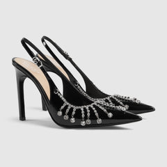 Women's Pump With Crystal Chain