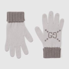 GG Cashmere Jacquard Gloves