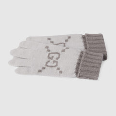 GG Cashmere Jacquard Gloves