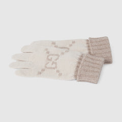 GG Cashmere Jacquard Gloves