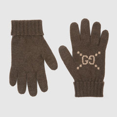 GG Cashmere Jacquard Gloves