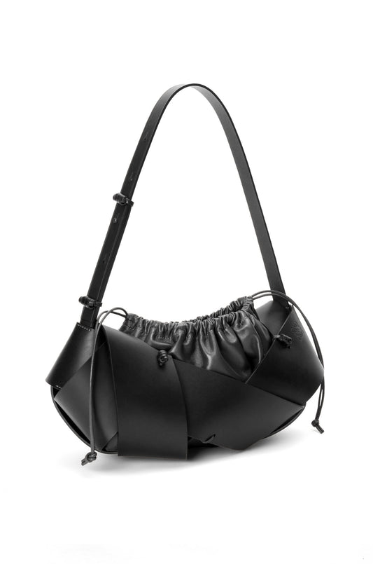 Interlaced hobo bag in calfskin