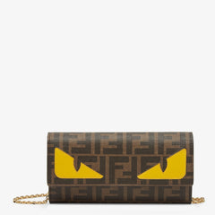 Fendi Continental With Chain Lunar New Year Brown Ff Fabric Wallet