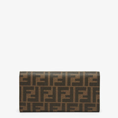 Fendi Continental With Chain Lunar New Year Brown Ff Fabric Wallet