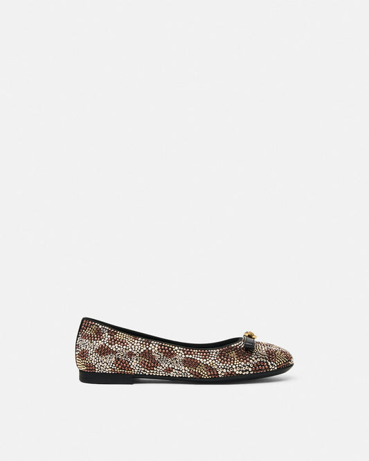 Crystal Leopard Kids Ballerinas