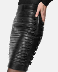 Plongé Leather Pencil Skirt