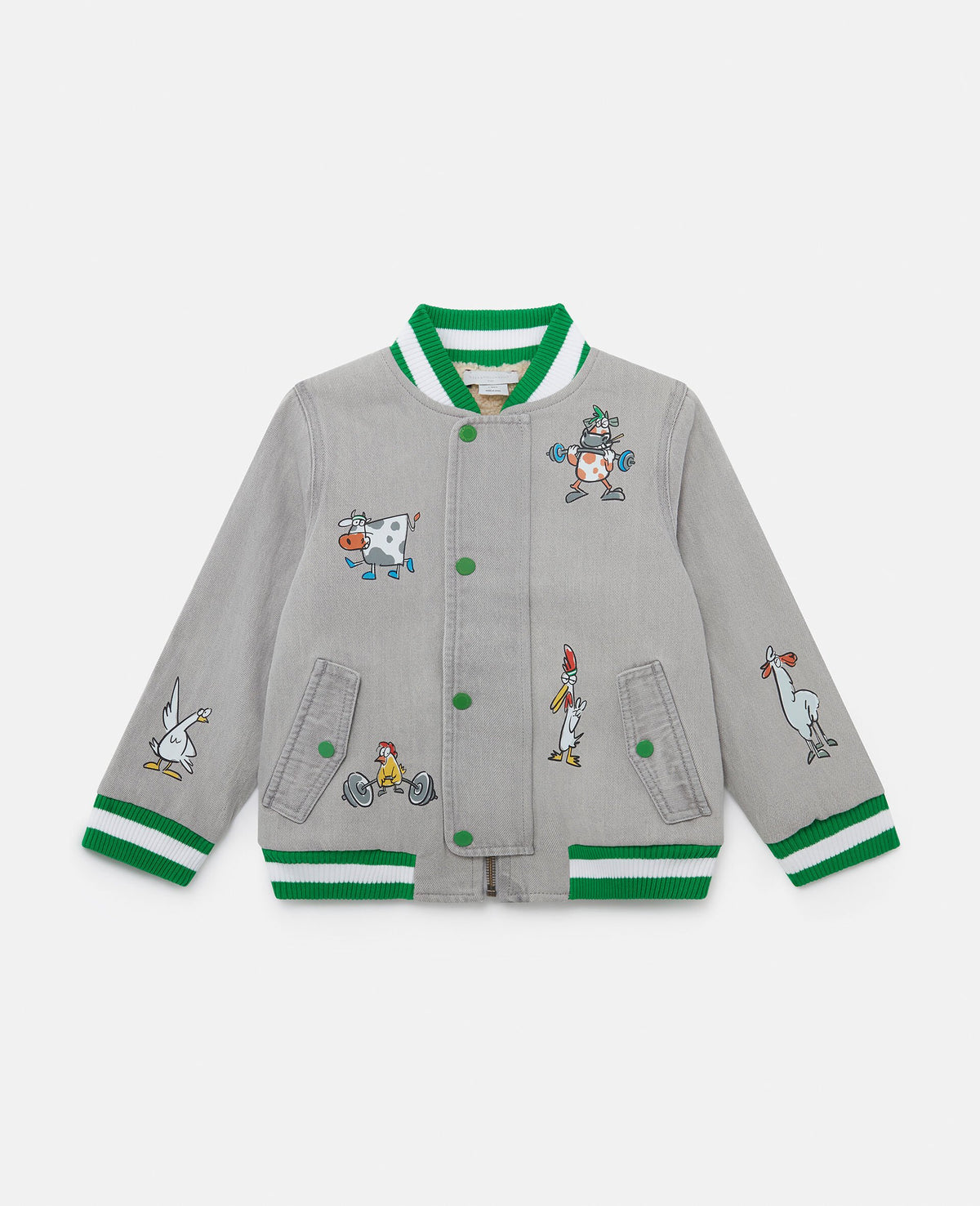 Farmyard Appliqué Bomber Jacket