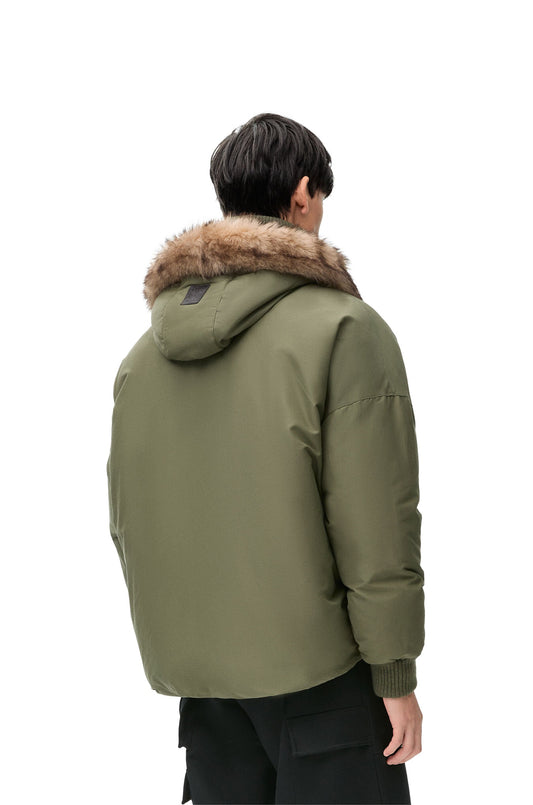 Puffer Jacket In Technical Cotton