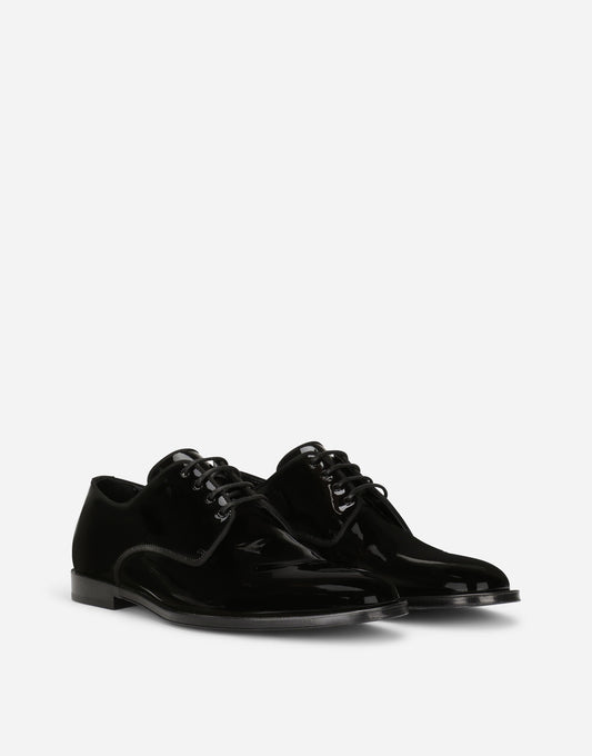 Glossy Patent Leather Derby Shoes