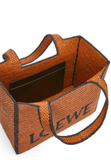 Large LOEWE Font Tote In Raffia