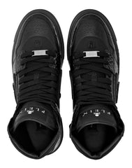 Mix Leather Hi-Top Sneakers Hexagon