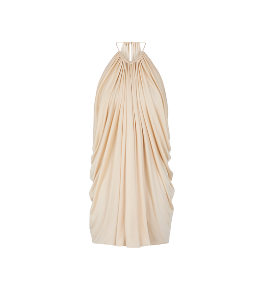 Light Lustrous Jersey Halterneck Cocktail Dress