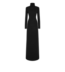 Cashmere Knit Evening Dress With Shoulder Pads