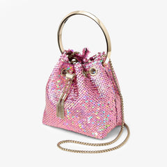 Bon Bon Pink Sequin Fabric Bag