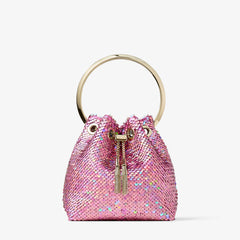 Bon Bon Pink Sequin Fabric Bag