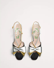 Bowow Slingback Pumps In Moirè Fabric 45mm