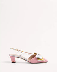 Bowow Slingback Pumps In Moirè Fabric 45mm