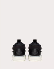 Calfskin Leather Mid-Top Runboot Sneaker