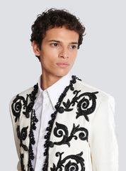 Embroidered velvet Spencer jacket