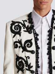 Embroidered velvet Spencer jacket