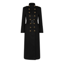 Virgin Wool Felt Military Long Coat