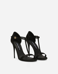 Satin T-Bar Sandals