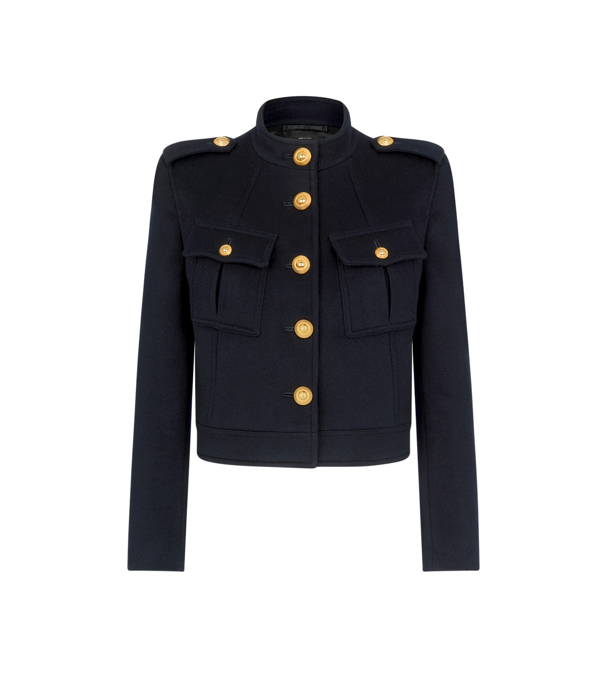 Wool And Cashmere Blend Military Chasseur Jacket