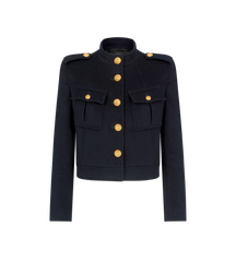 Wool And Cashmere Blend Military Chasseur Jacket