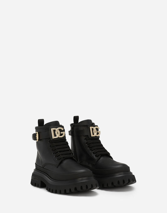 Calfskin Ankle Boots With DG Logo