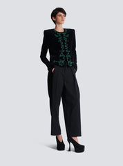 Blackberry Embroidered Velvet Jacket