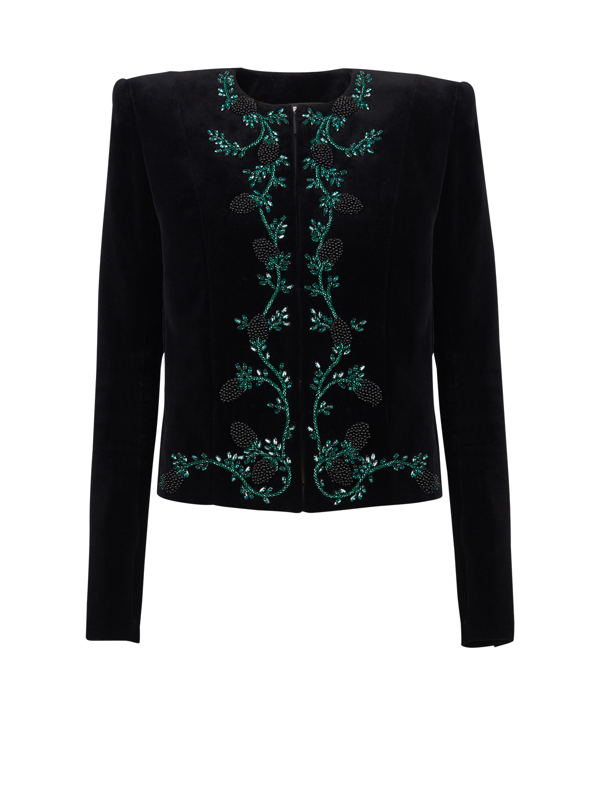 Blackberry Embroidered Velvet Jacket