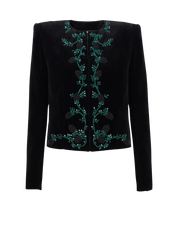 Blackberry Embroidered Velvet Jacket