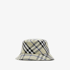 Check Cotton Blend Bucket Hat