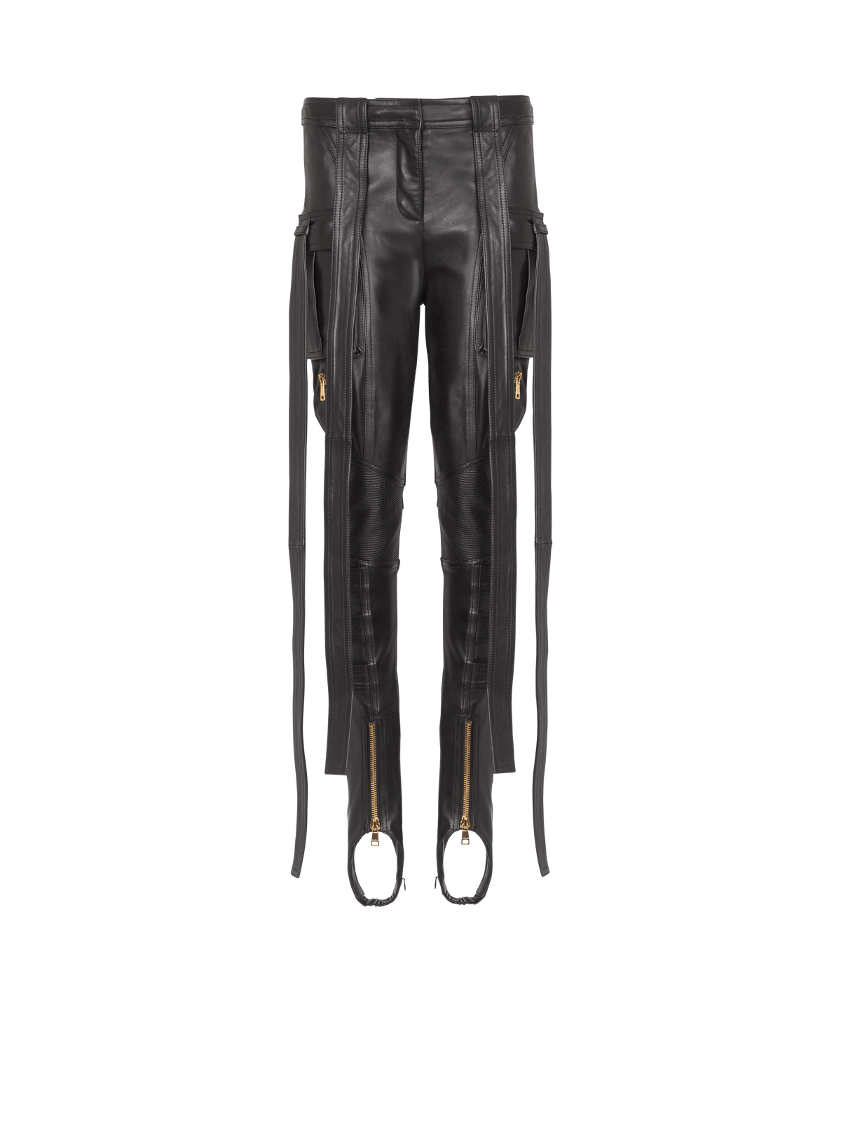 Leather Cargo Trousers With Straps