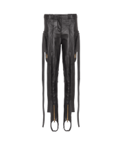 Leather Cargo Trousers With Straps