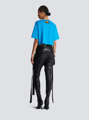 Leather Cargo Trousers With Straps