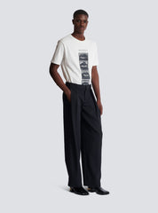 Pleated Grain De Poudre Trousers