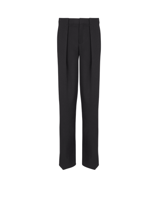 Pleated Grain De Poudre Trousers