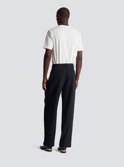 Pleated Grain De Poudre Trousers