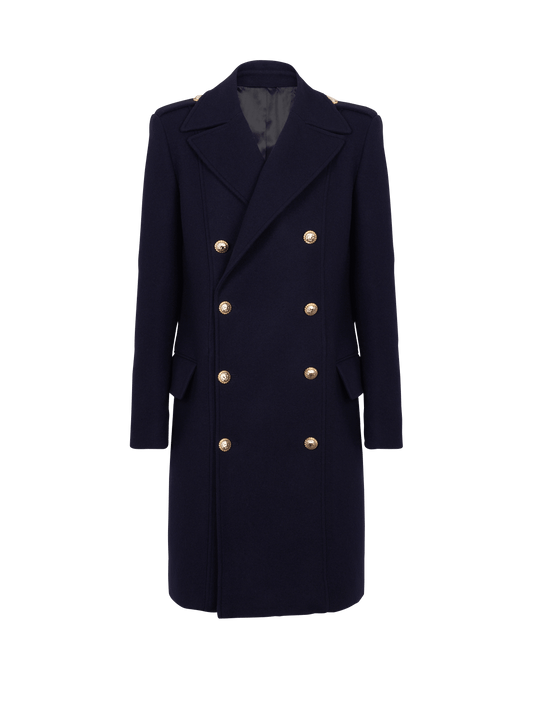 Coat In Felted Double-Faced Wool