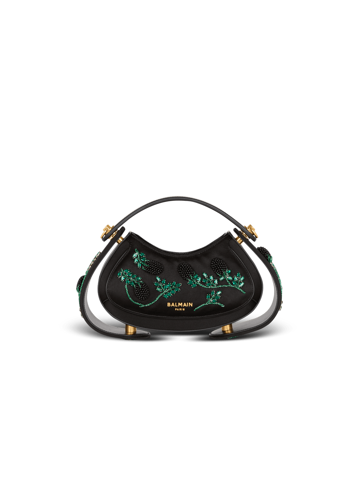 Small Jolie Madame Bag In Blackberry-Embroidered Satin