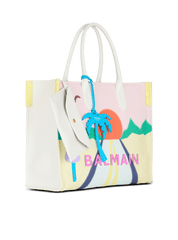 B-Army Shopper Medium Canvas And Leather Tote Bag