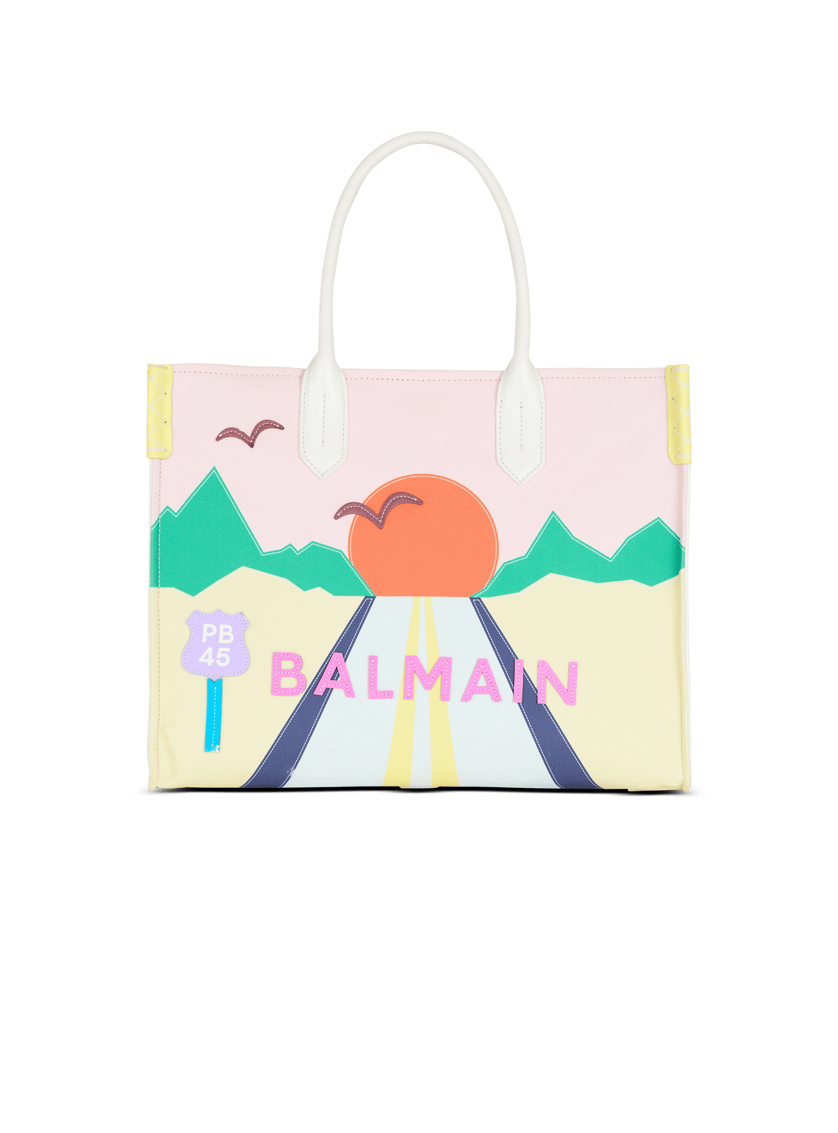 B-Army Shopper Medium Canvas And Leather Tote Bag