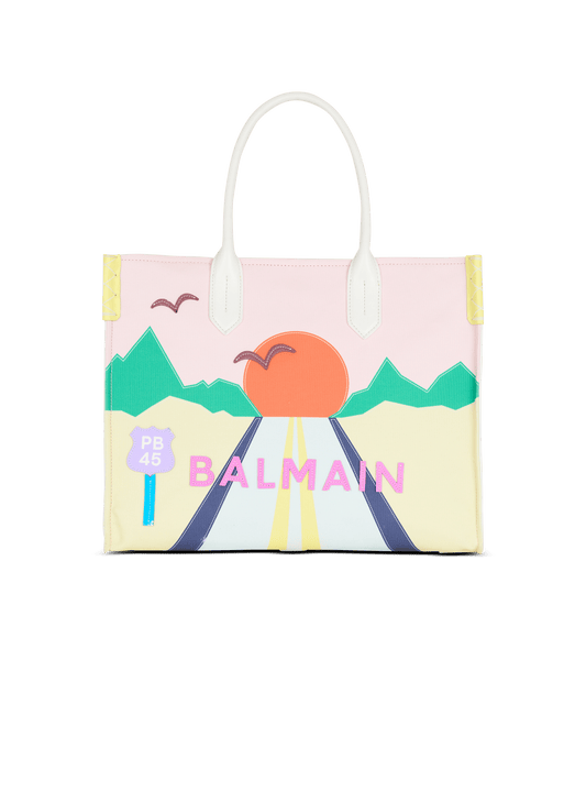 B-Army Shopper Medium Canvas And Leather Tote Bag