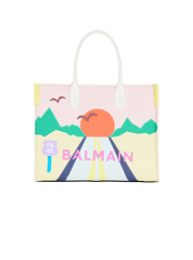 B-Army Shopper Medium Canvas And Leather Tote Bag