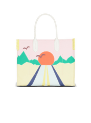 B-Army Shopper Medium Canvas And Leather Tote Bag